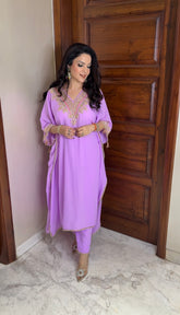 Lavendar kaftan set